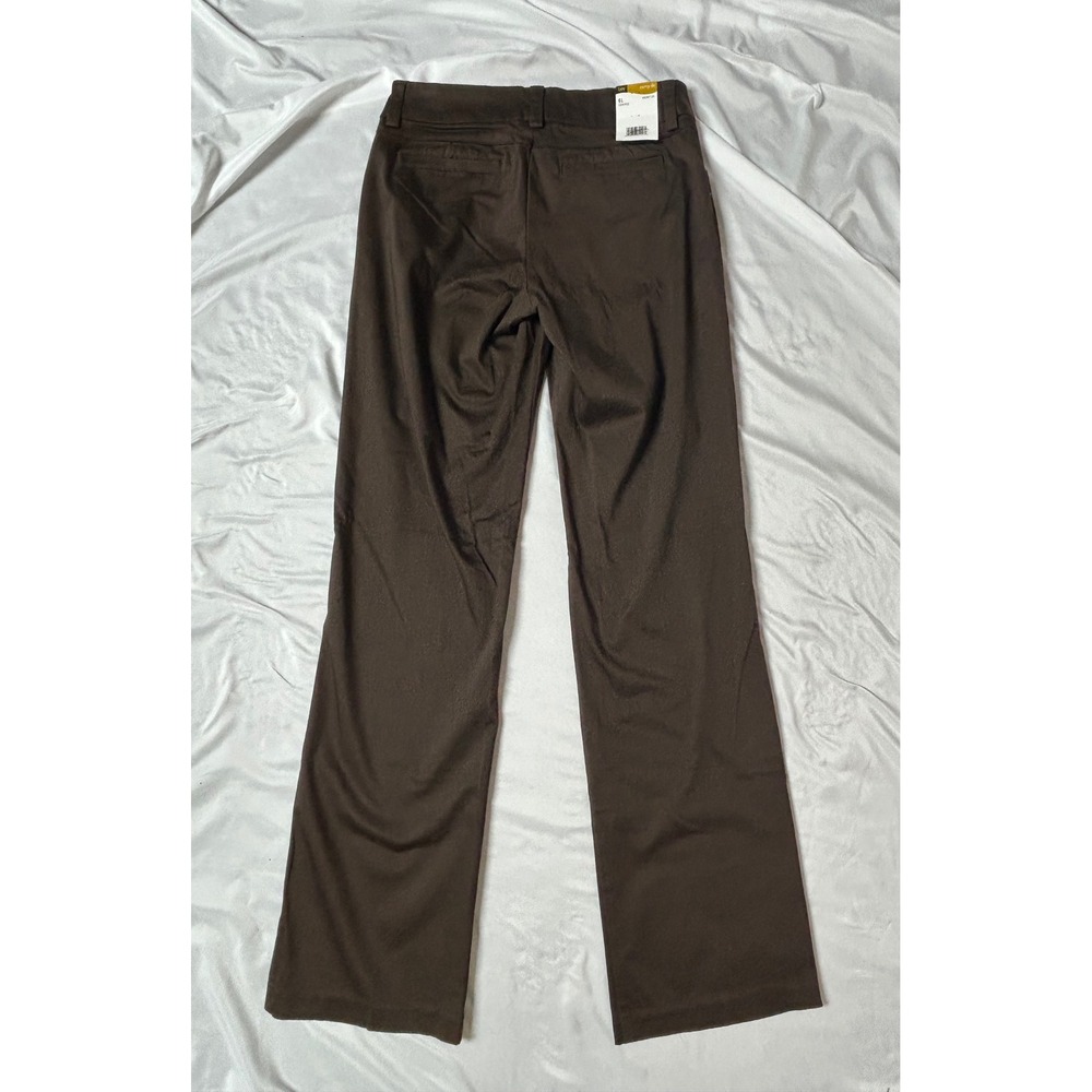 NWT Lee Modern Series Maxwell Curvy Fit Trouser Pants Brown Coffee Size 6 Long - Picture 10 of 16